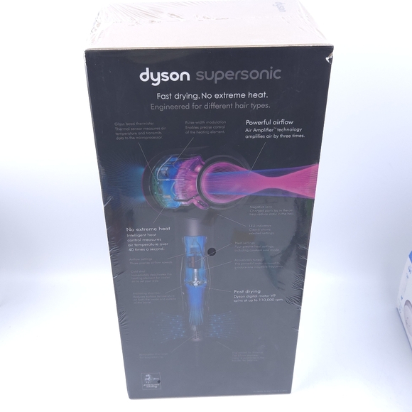 New Dyson Supersonic Hair Dryer with Attachments Silver/Pink - Picture 6 of 7